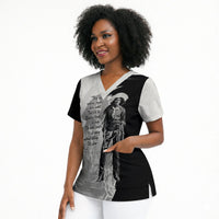 Nat Love Scrub Top Deadwood Dick Legendary Black Cowboy - Famous Outlaw Quote