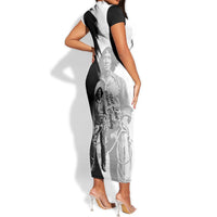 Nat Love Short Sleeve Bodycon Dress Deadwood Dick Legendary Black Cowboy - Famous Outlaw Quote