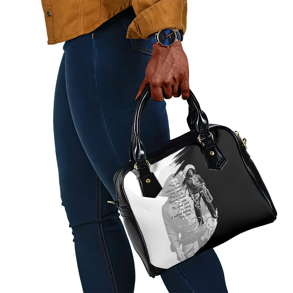 Nat Love Shoulder Handbag Deadwood Dick Legendary Black Cowboy - Famous Outlaw Quote