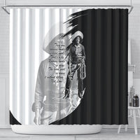 Nat Love Shower Curtain Deadwood Dick Legendary Black Cowboy - Famous Outlaw Quote