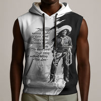 Nat Love Sleeveless Hoodie Deadwood Dick Legendary Black Cowboy - Famous Outlaw Quote