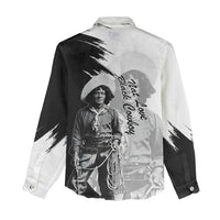 Nat Love Women Casual Shirt Deadwood Dick Legendary Black Cowboy - Famous Outlaw Quote