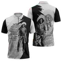 Nat Love Zipper Polo Shirt Deadwood Dick Legendary Black Cowboy - Famous Outlaw Quote