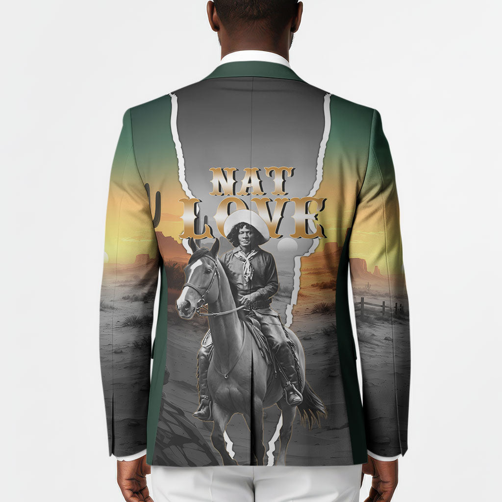 Nat Love Deadwood Dick Legendary Black Cowboy Blazer Western Frontier Style With Native Southwest Pattern