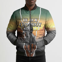 Nat Love Deadwood Dick Legendary Black Cowboy Bomber Puffer Jacket Western Frontier Style With Native Southwest Pattern