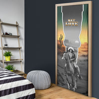 Nat Love Deadwood Dick Legendary Black Cowboy Door Cover Western Frontier Style With Native Southwest Pattern