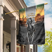 Nat Love Deadwood Dick Legendary Black Cowboy Garden Flag Western Frontier Style With Native Southwest Pattern