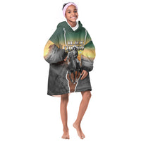 Nat Love Deadwood Dick Legendary Black Cowboy Kid Wearable Blanket Hoodie Western Frontier Style With Native Southwest Pattern
