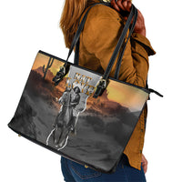 Nat Love Deadwood Dick Legendary Black Cowboy Leather Tote Bag Western Frontier Style With Native Southwest Pattern