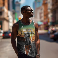 Nat Love Deadwood Dick Legendary Black Cowboy Men Tank Top Western Frontier Style With Native Southwest Pattern
