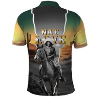 Nat Love Deadwood Dick Legendary Black Cowboy Polo Shirt Western Frontier Style With Native Southwest Pattern