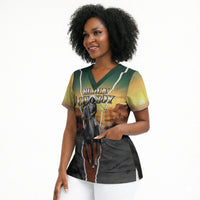Nat Love Deadwood Dick Legendary Black Cowboy Scrub Top Western Frontier Style With Native Southwest Pattern