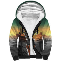 Nat Love Deadwood Dick Legendary Black Cowboy Sherpa Hoodie Western Frontier Style With Native Southwest Pattern