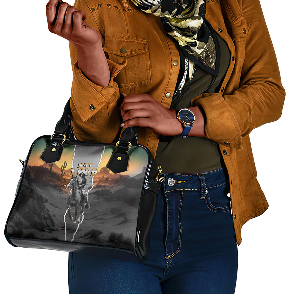 Nat Love Deadwood Dick Legendary Black Cowboy Shoulder Handbag Western Frontier Style With Native Southwest Pattern