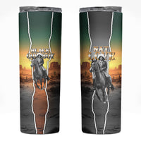 Nat Love Deadwood Dick Legendary Black Cowboy Skinny Tumbler Western Frontier Style With Native Southwest Pattern