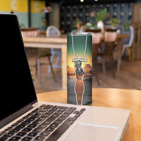 Nat Love Deadwood Dick Legendary Black Cowboy Skinny Tumbler Western Frontier Style With Native Southwest Pattern