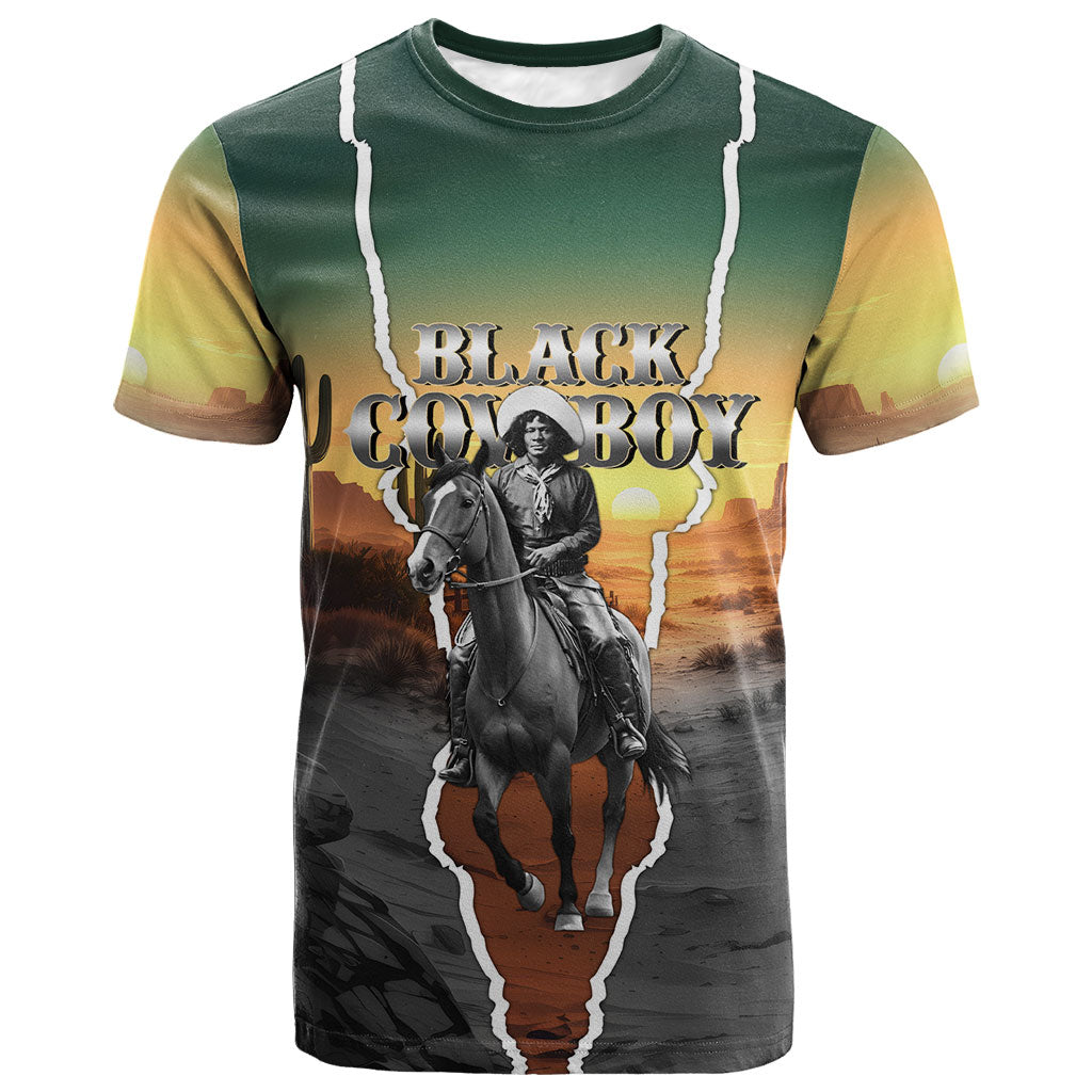 Nat Love Deadwood Dick Legendary Black Cowboy T shirt Western Frontier Style With Native Southwest Pattern