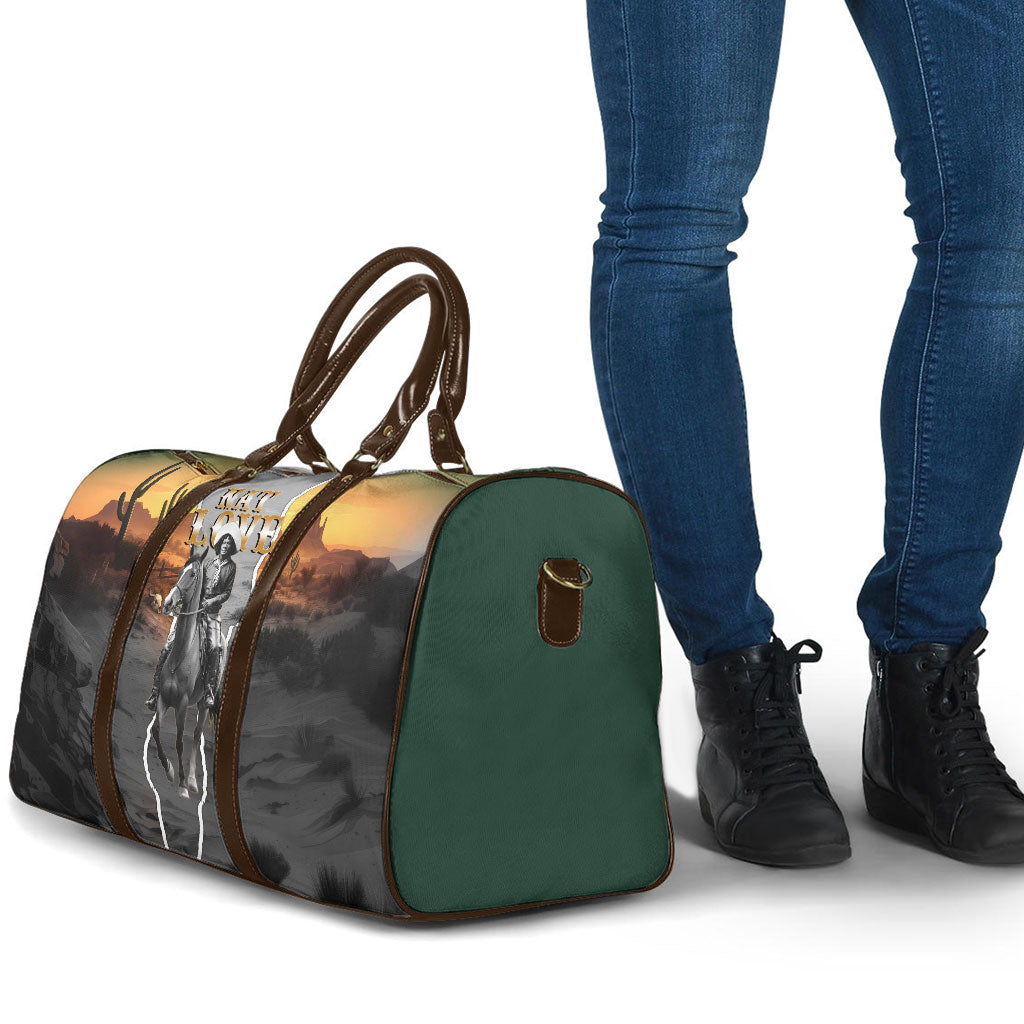 Nat Love Deadwood Dick Legendary Black Cowboy Travel Bag Western Frontier Style With Native Southwest Pattern