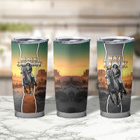 Nat Love Deadwood Dick Legendary Black Cowboy Tumbler Cup Western Frontier Style With Native Southwest Pattern