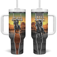 Nat Love Deadwood Dick Legendary Black Cowboy Tumbler With Handle Western Frontier Style With Native Southwest Pattern