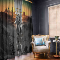 Nat Love Deadwood Dick Legendary Black Cowboy Window Curtain Western Frontier Style With Native Southwest Pattern