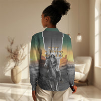 Nat Love Deadwood Dick Legendary Black Cowboy Women Casual Shirt Western Frontier Style With Native Southwest Pattern