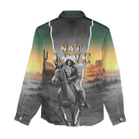 Nat Love Deadwood Dick Legendary Black Cowboy Women Casual Shirt Western Frontier Style With Native Southwest Pattern