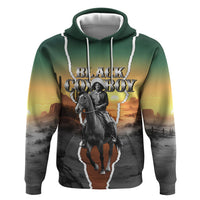 Nat Love Deadwood Dick Legendary Black Cowboy Zip Hoodie Western Frontier Style With Native Southwest Pattern
