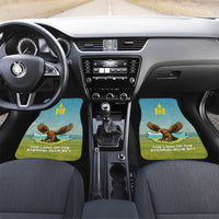 Mongolia Car Mats with Eagle Map Eternal Blue Sky Steppe Spirit
