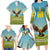 Mongolia Family Matching Long Sleeve Bodycon Dress and Hawaiian Shirt with Eagle Map Eternal Blue Sky Steppe Spirit