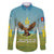 Mongolia Family Matching Long Sleeve Bodycon Dress and Hawaiian Shirt with Eagle Map Eternal Blue Sky Steppe Spirit