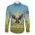 Mongolia Family Matching Puletasi and Hawaiian Shirt with Eagle Map Eternal Blue Sky Steppe Spirit