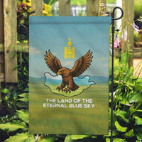Mongolia Garden Flag with Eagle Map Eternal Blue Sky Steppe Spirit