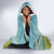 Mongolia Hooded Blanket with Eagle Map Eternal Blue Sky Steppe Spirit