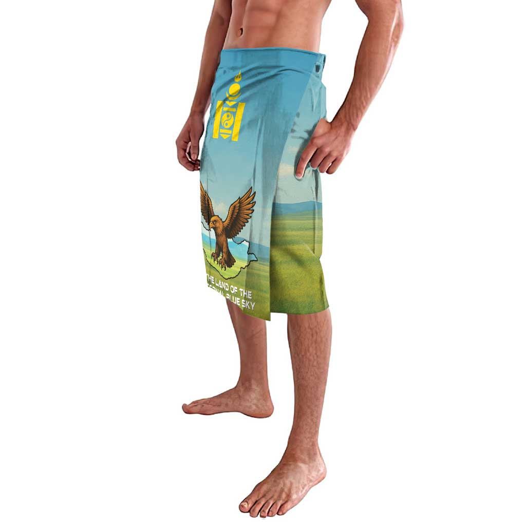 Mongolia Lavalava with Eagle Map Eternal Blue Sky Steppe Spirit