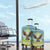 Mongolia Luggage Cover with Eagle Map Eternal Blue Sky Steppe Spirit