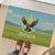 Mongolia Rubber Doormat with Eagle Map Eternal Blue Sky Steppe Spirit