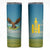 Mongolia Skinny Tumbler with Eagle Map Eternal Blue Sky Steppe Spirit