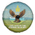 Mongolia Spare Tire Cover with Eagle Map Eternal Blue Sky Steppe Spirit