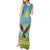 Mongolia Tank Maxi Dress with Eagle Map Eternal Blue Sky Steppe Spirit