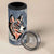 Mongolia 4 in 1 Can Cooler Tumbler with Tribal Wolf Clouds Red Blue Flag Spirit
