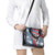 Mongolia Shoulder Handbag with Tribal Wolf Clouds Red Blue Flag Spirit