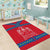 Mongolia Area Rug with Soyombo Dragon Sun Red Blue Tradition Spirit