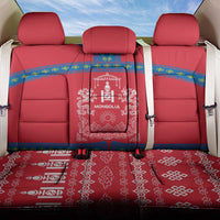 Mongolia Back Car Seat Cover with Soyombo Dragon Sun Red Blue Tradition Spirit
