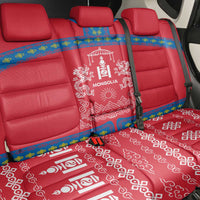 Mongolia Back Car Seat Cover with Soyombo Dragon Sun Red Blue Tradition Spirit