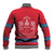 Mongolia Baseball Jacket with Soyombo Dragon Sun Red Blue Tradition Spirit