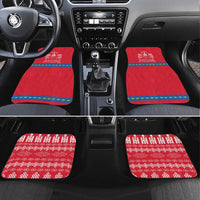 Mongolia Car Mats with Soyombo Dragon Sun Red Blue Tradition Spirit