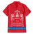 Mongolia Family Matching Off Shoulder Short Dress and Hawaiian Shirt with Soyombo Dragon Sun Red Blue Tradition Spirit