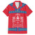 Mongolia Family Matching Puletasi and Hawaiian Shirt with Soyombo Dragon Sun Red Blue Tradition Spirit