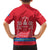 Mongolia Family Matching Tank Maxi Dress and Hawaiian Shirt with Soyombo Dragon Sun Red Blue Tradition Spirit